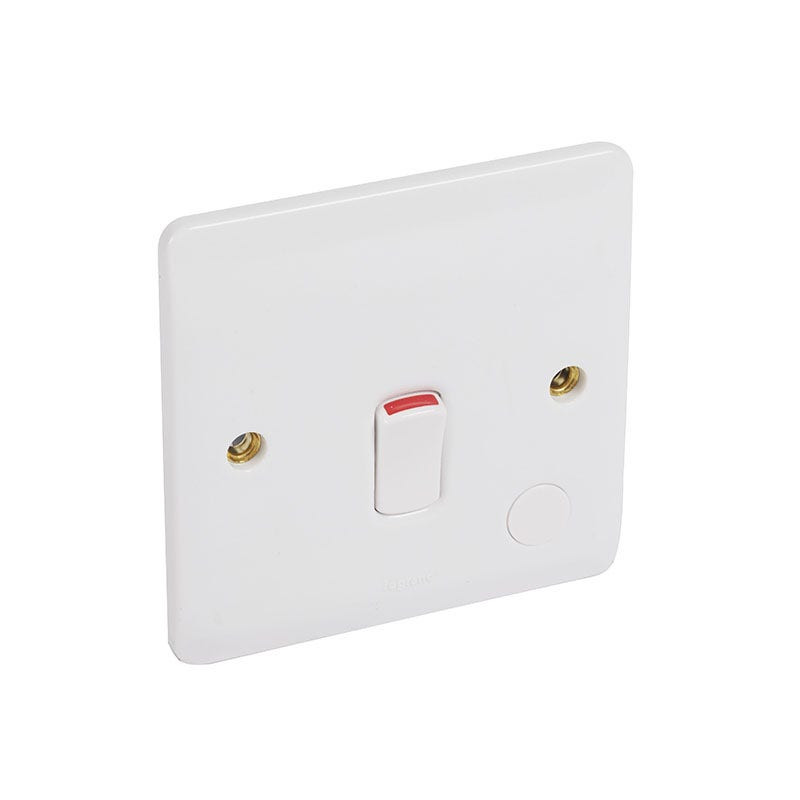 LEGRAND - Control Switch Synergy, 20A, 250V, DP, 1 Way, with Flex Outlet and Power Indicator