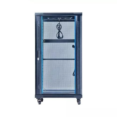 كابينة سيرفر أرضى 27U - مقاس 600x800x1400 مم - أسود - BS-27U