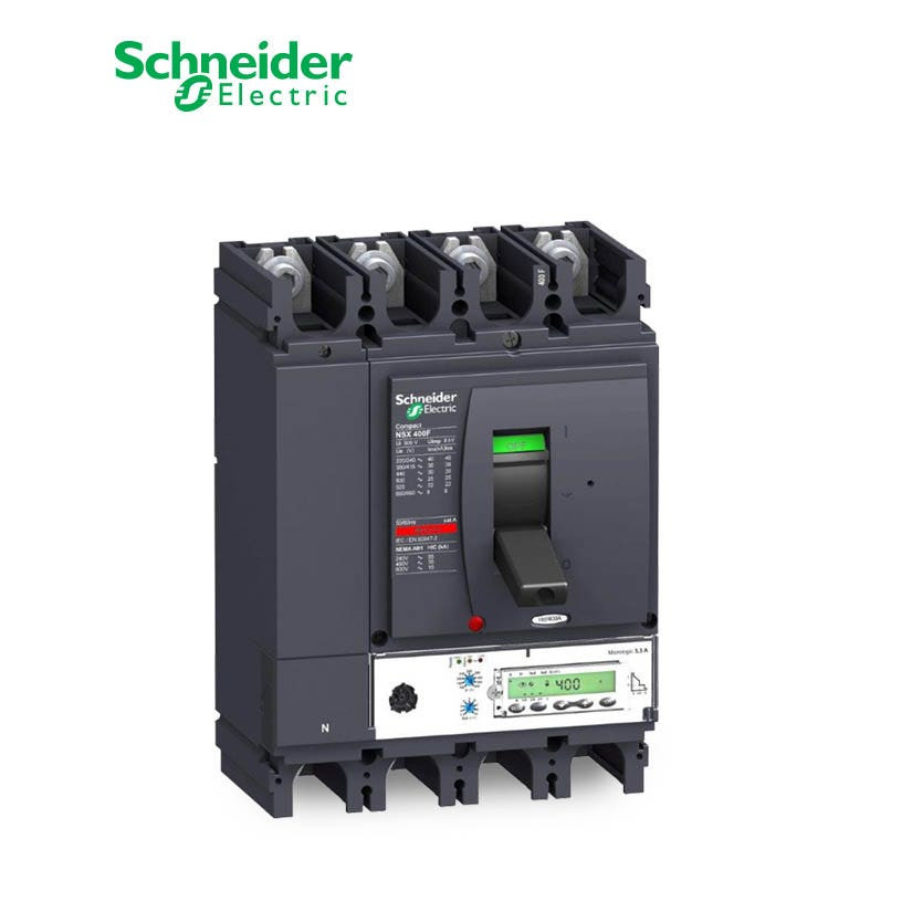 SCHNEIDER - MCCB Breaker, ComPact NSX400F, 4P 4d, 36kA at 415 VAC, MicroLogic 5.3A Trip Unit 400A