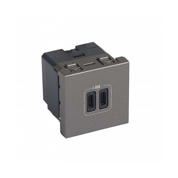 ليجراند - فيش أرتيور - 2 USB Type-C - 3A/15W - 5 V - 2 موديول - مغنيسيوم