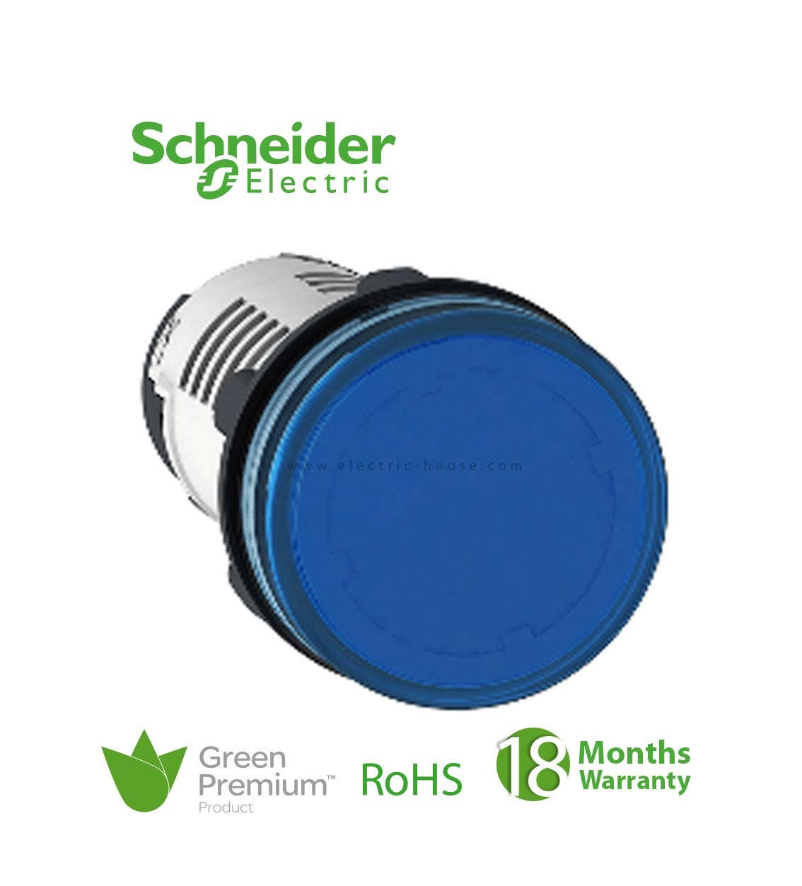 SCHNEIDER - Pilot Light, Led, Blue, 230V