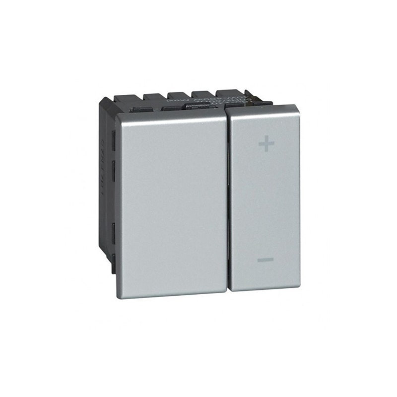 LEGRAND - Universal Dimmer Mosaic, without Neutral, Aluminum, 2 Modules
