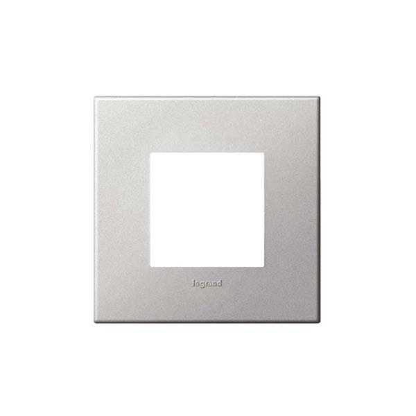 LEGRAND - Plate Arteor, BS, Square, 2 Modules, Soft Aluminium