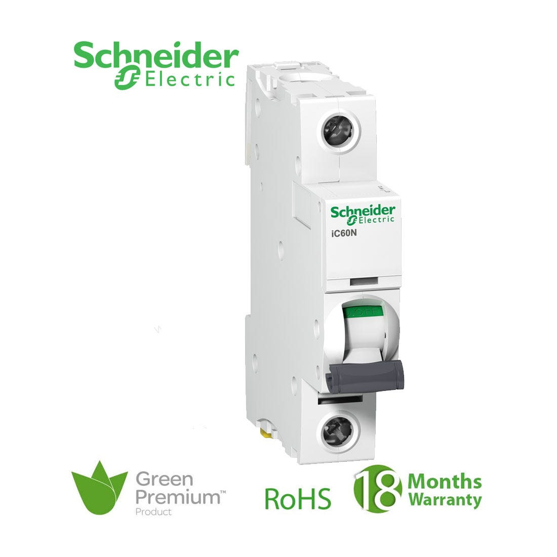 SCHNEIDER - MCB Breaker, Acti9 iC60N, 1P, 10A, B curve 