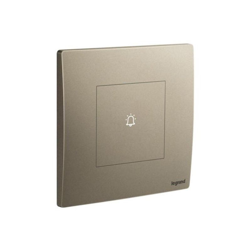 LEGRAND - Touch Bell Push Button Mallia Senses, 1 Gang, 6A, 240V, 200W, Dark Bronze