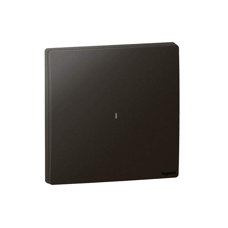 LEGRAND - Wired Dimmer Mallia Senses, 200W, 1 Gang without Neutral, Matt Black