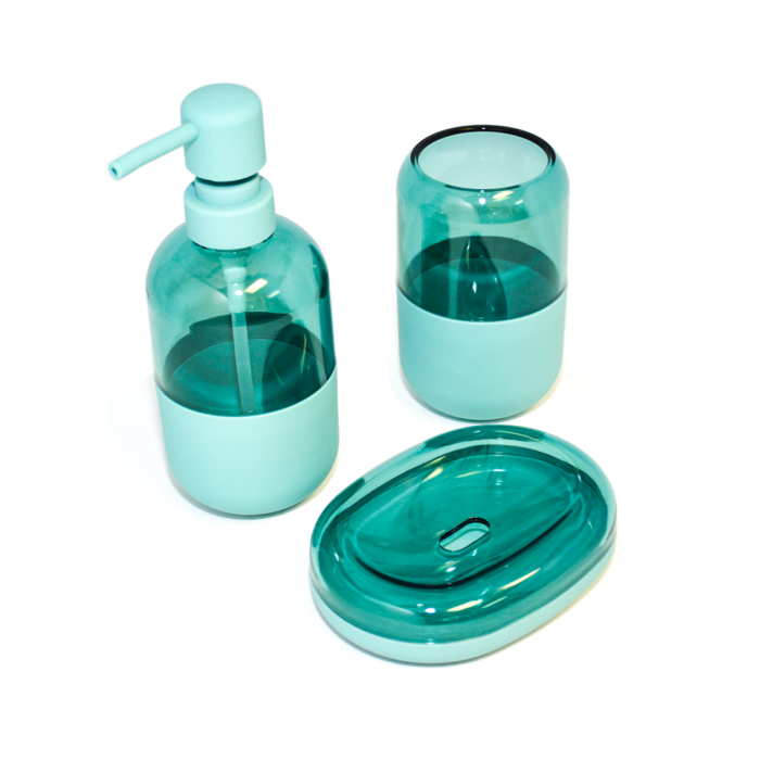 Soap Dispenser Set (3pcs) - OCEAN BLUE - BR Accessories