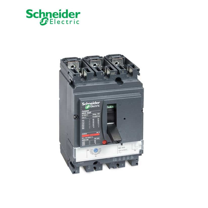 SCHNEIDER - MCCB Breaker, ComPact NSX100N, 3P 3d, 50kA at 415 VAC, MA Trip Unit 12.5A