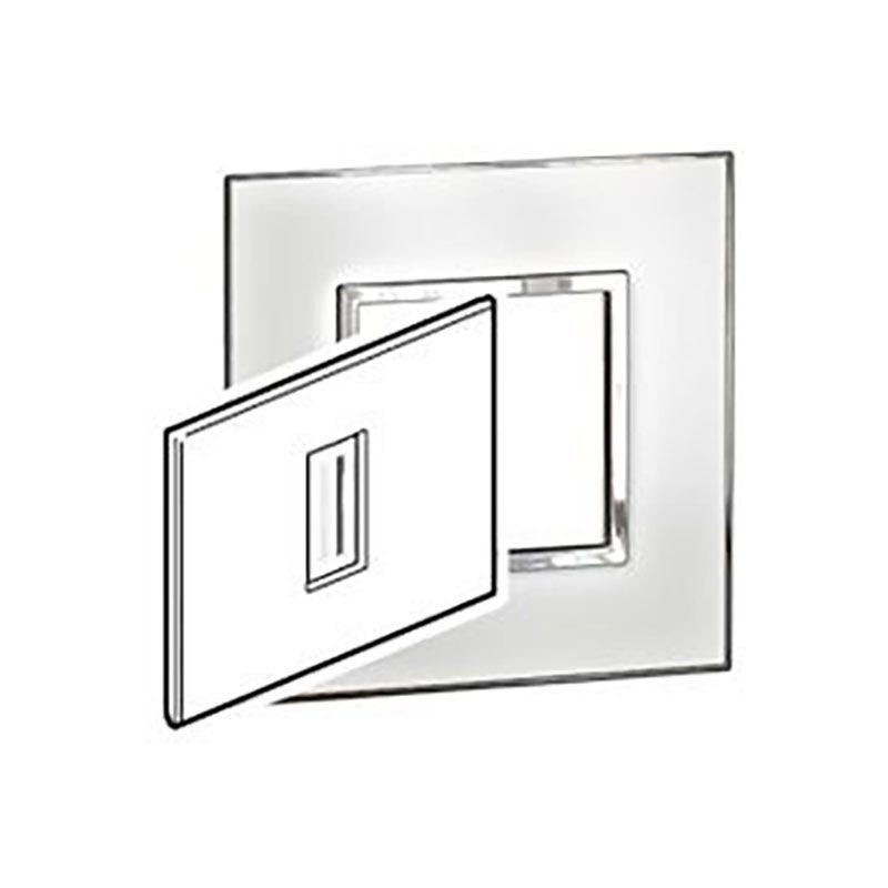 LEGRAND - Plate Arteor, Italian/US, 1 Module, Square, 2''x4'', Mirror White