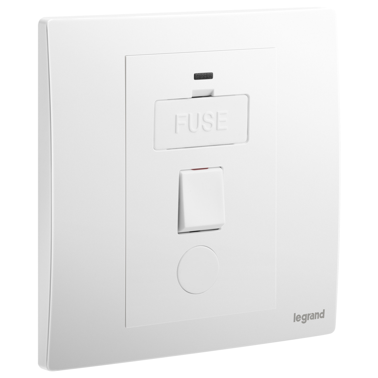LEGRAND - Fused Connection Unit Mallia, Switched + LED, 13 A, Matt White