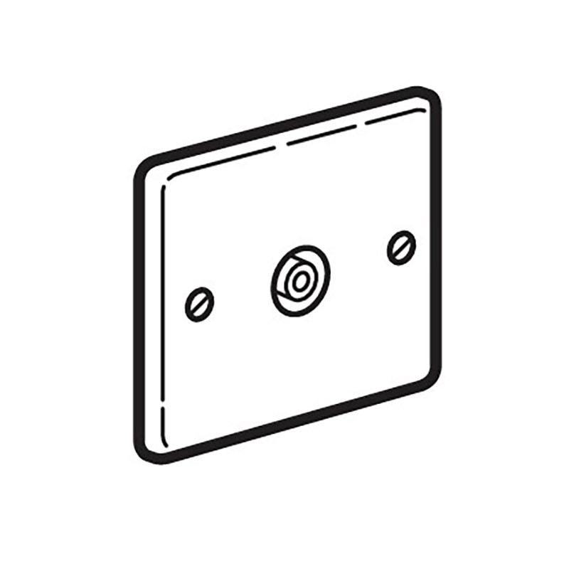 LEGRAND - TV Socket Synergy Authentic, Single, Male, Polished Stainless Steel