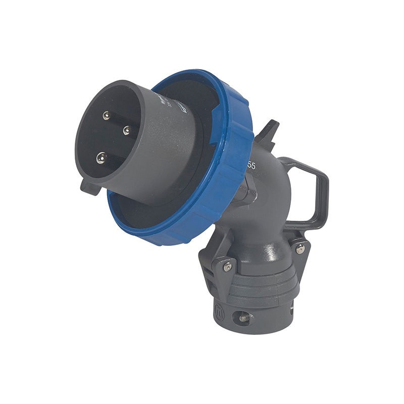 LEGRAND - Plug Hypra, Angled, IP66/67-55, 32A, 200/250V~, 2P+E, Plastic