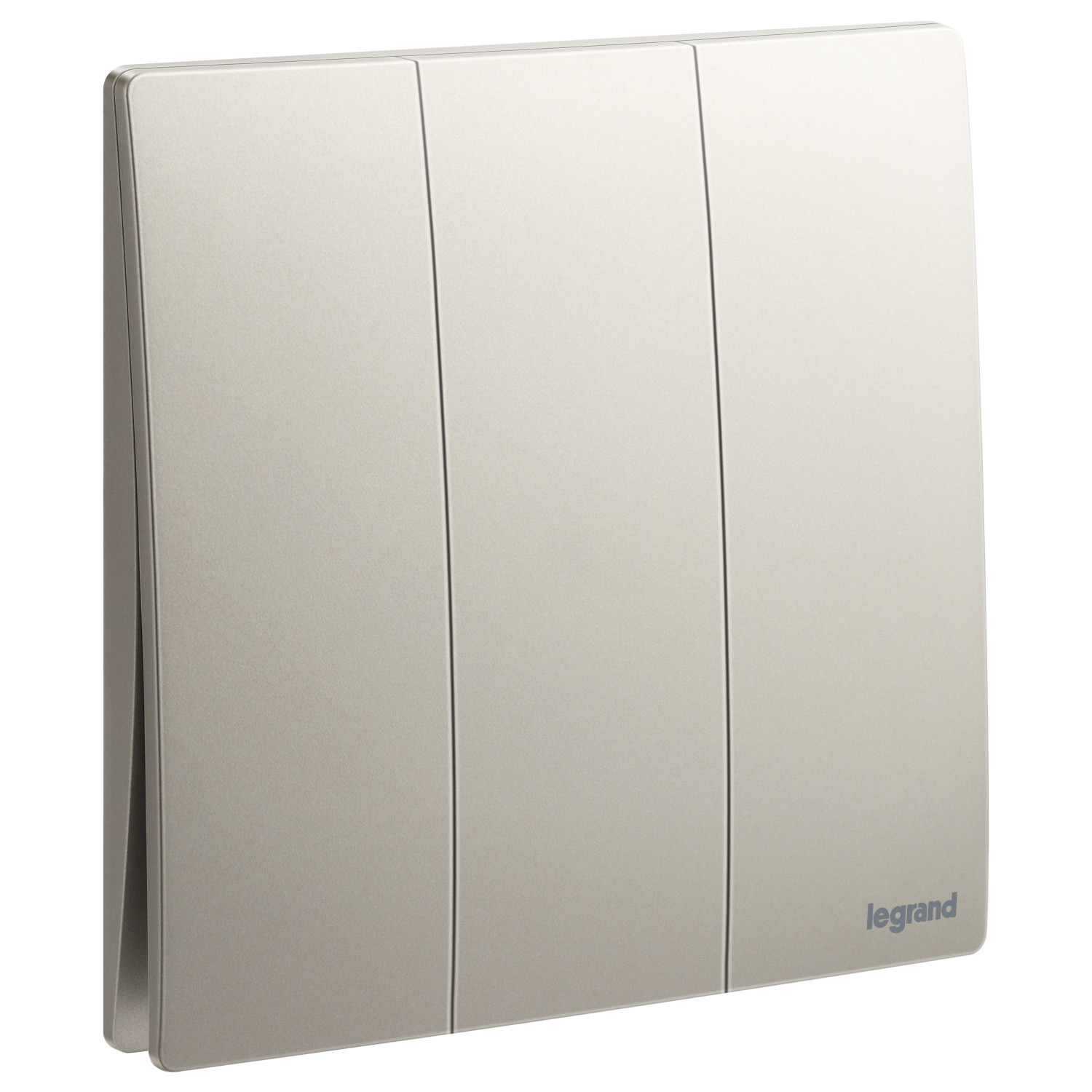 LEGRAND - Single Pole Switch Mallia, 3 Gang, 2 Way, 16 AX, 250 V~, Champagne