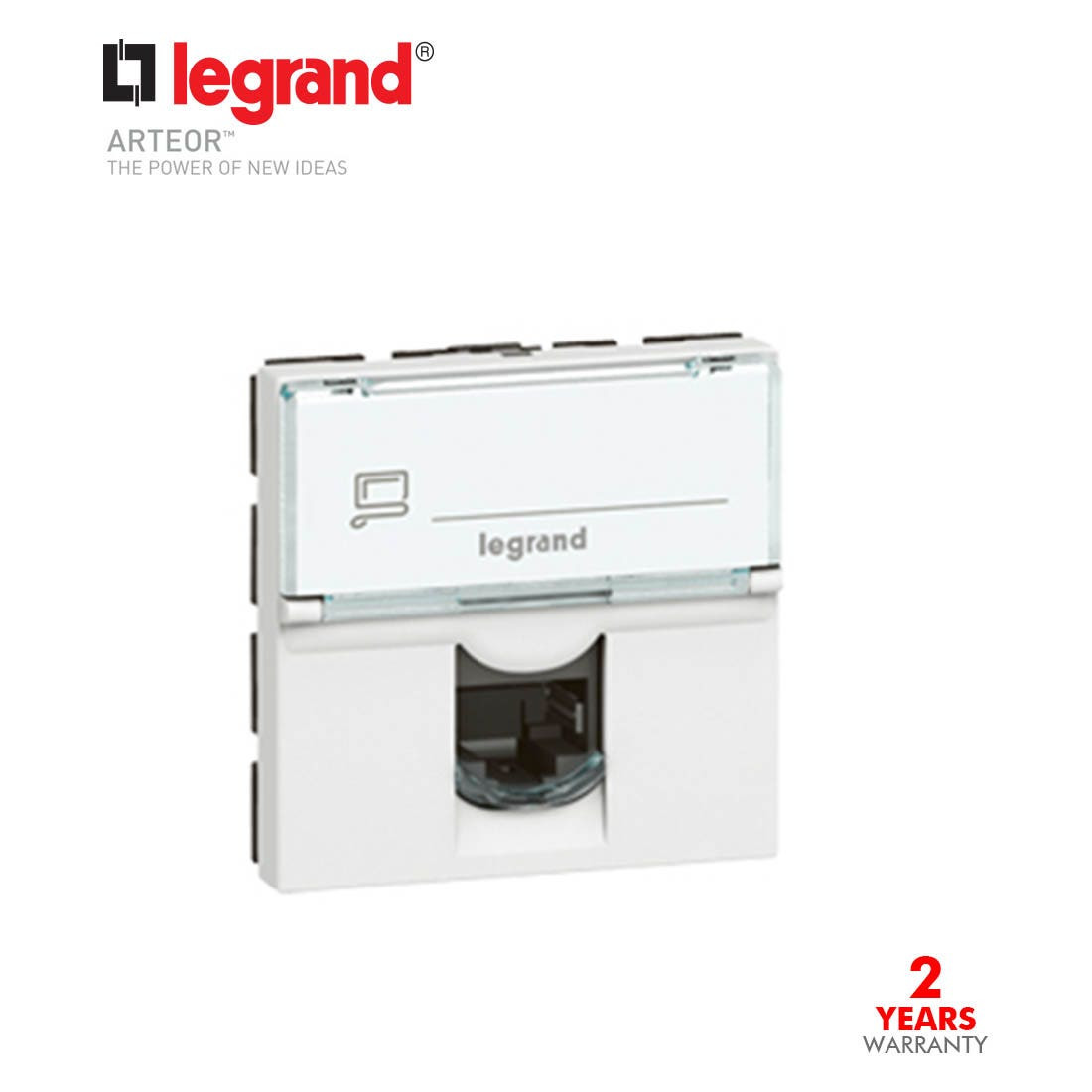 LEGRAND - Data Socket RJ 45 FTP 9-Contact 2Mod, White Arteor