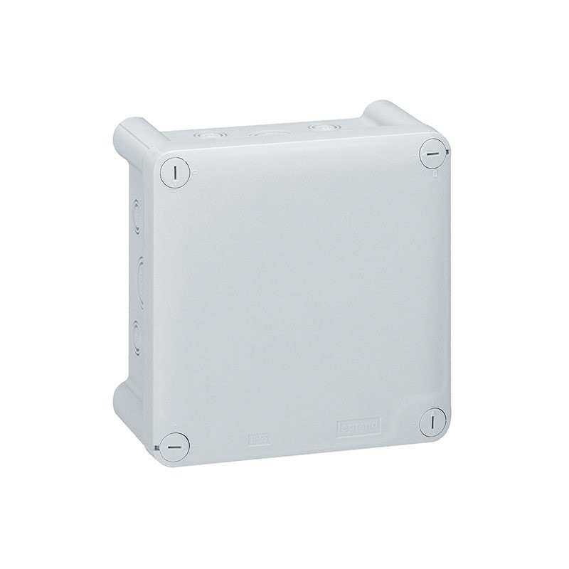 ليجراند - علبة التوصيل Plexo، 16 فتحة، IP55، IK07، 130x130x74mm، مربع، Grey