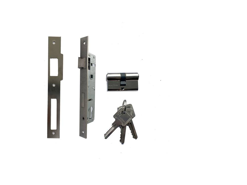 Aluminum Door Lock | MONTANA - 20 mm CYLINDER 56 mm - BEIGE-1015