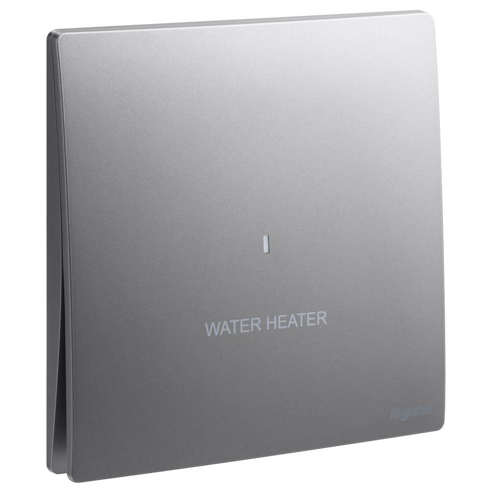 Legrand - Malia Heater Switch - 20 Amp - 250 Volt - with Water Heater Mark - Dark Silver