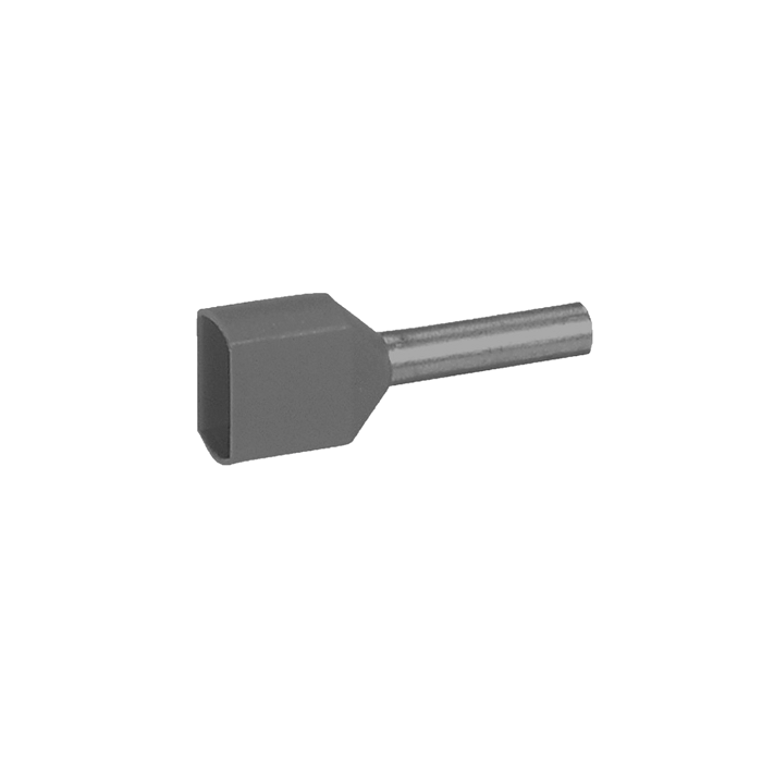 LEGRAND - Ferrules Starfix - Doubles Individuals - Cross Section 2 x 2.5 mm² - Grey