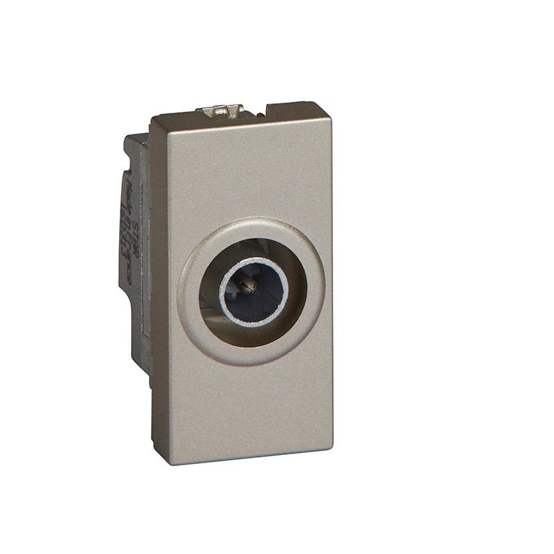 LEGRAND - TV Star Socket Arteor, Single, Male Ø9.5 mm, 1 Module, Champagne