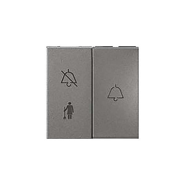 LEGRAND - DND and MMR Indicator Arteor with Bell Push, Square, 2 Modules, Magnesium