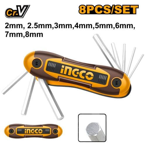 8pcs hex key( Pocket) set 2-8mmطقم الانكية 8 قطع ميدالية مسدس
