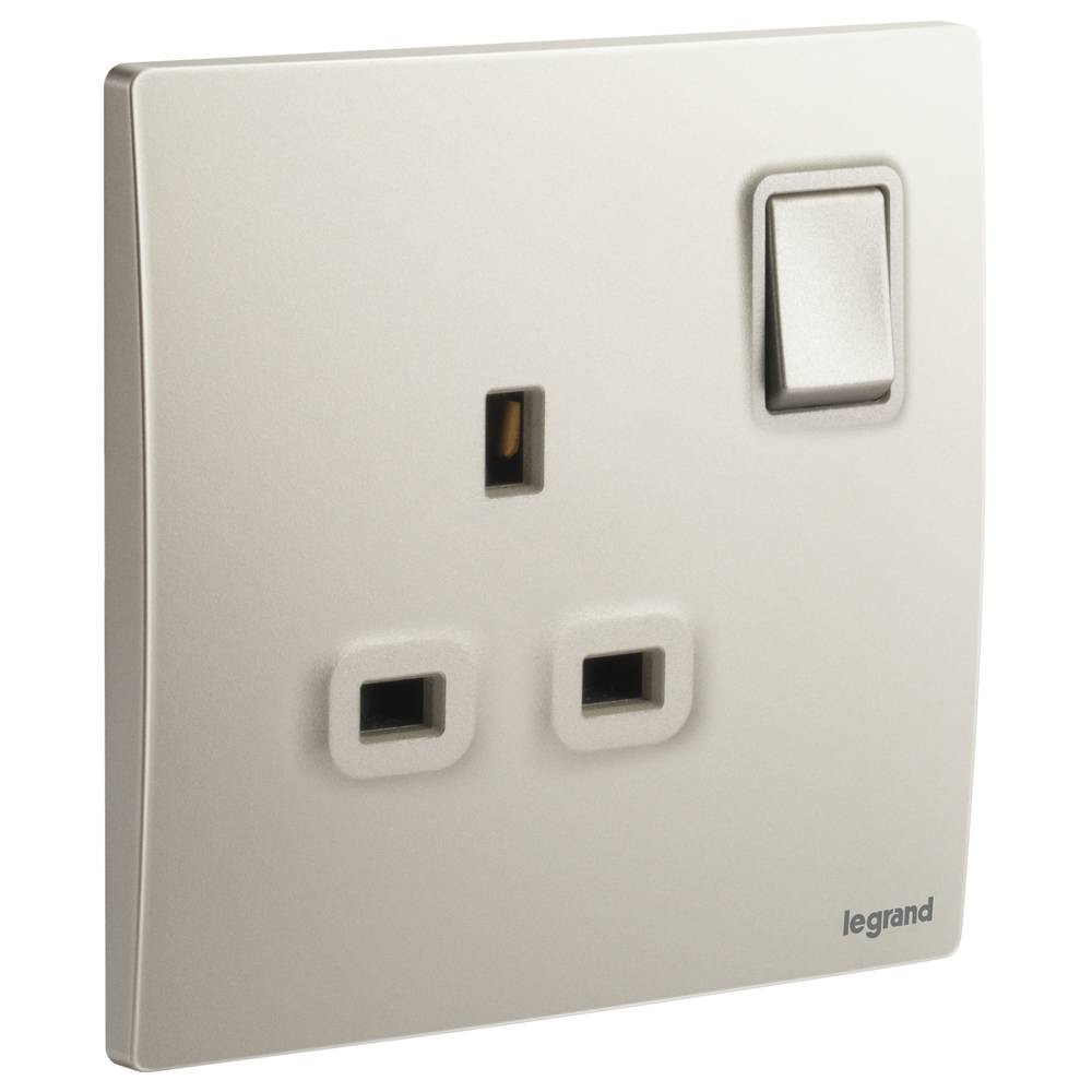 Legrand - Mallia Plug with Switch - Double Pole - 13A - 250V - British Specifications - Beige