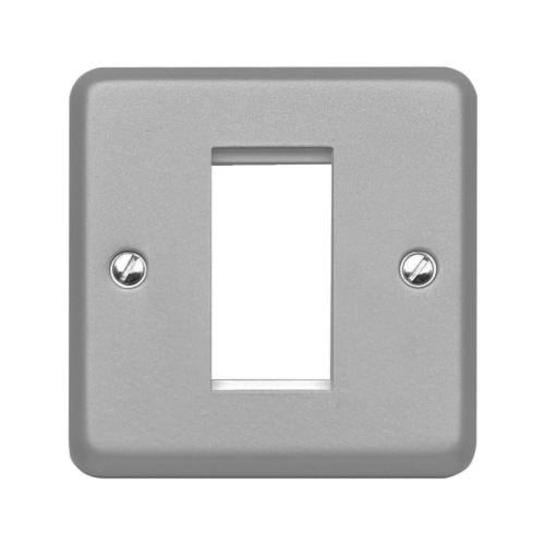 MK Metal Switch Cover - 25x50 mm - Grey