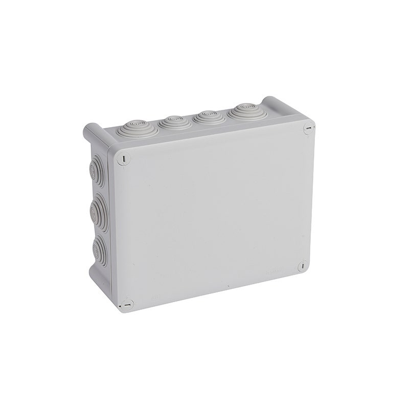 ليجراند - علبة التوصيل Plexo، 14 فتحة، IP55، 220x170x92mm، مستطيل، Grey