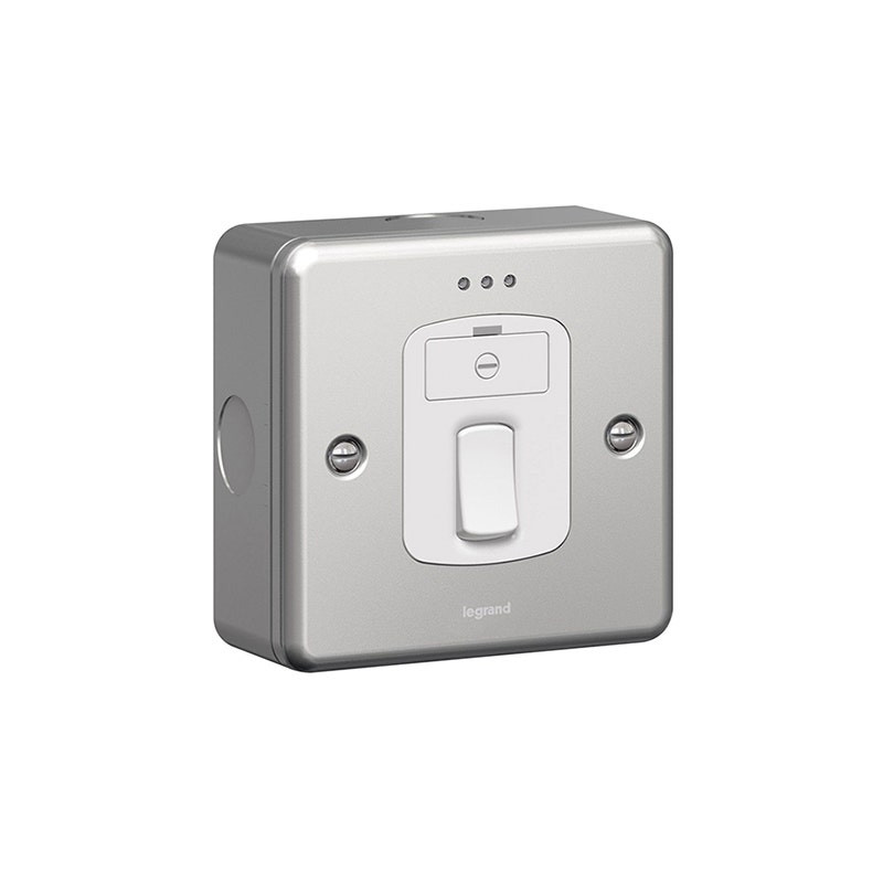 LEGRAND - Double Pole Fused Connection Unit Synergy, 13A,230V, Switched + LED, Metalclad