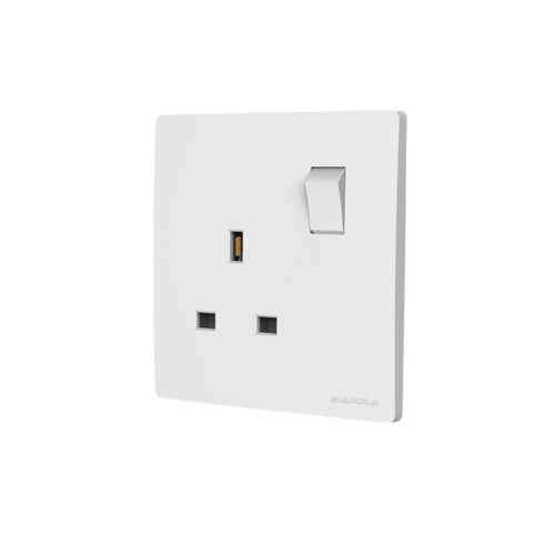 Single plug with switch Yana - Bahra - White G1-13A - SOCT+SW - YK131SS