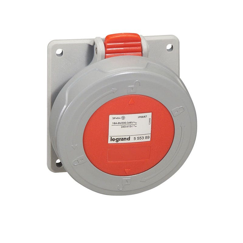 LEGRAND - Socket 16A 4P+E 380/415V Panel M. IP67, P17