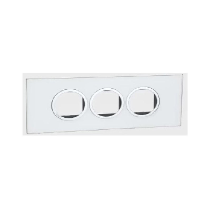 LEGRAND - Cover Plate with Frame Arteor, Indian , 6 Modules, Round, Mirror White