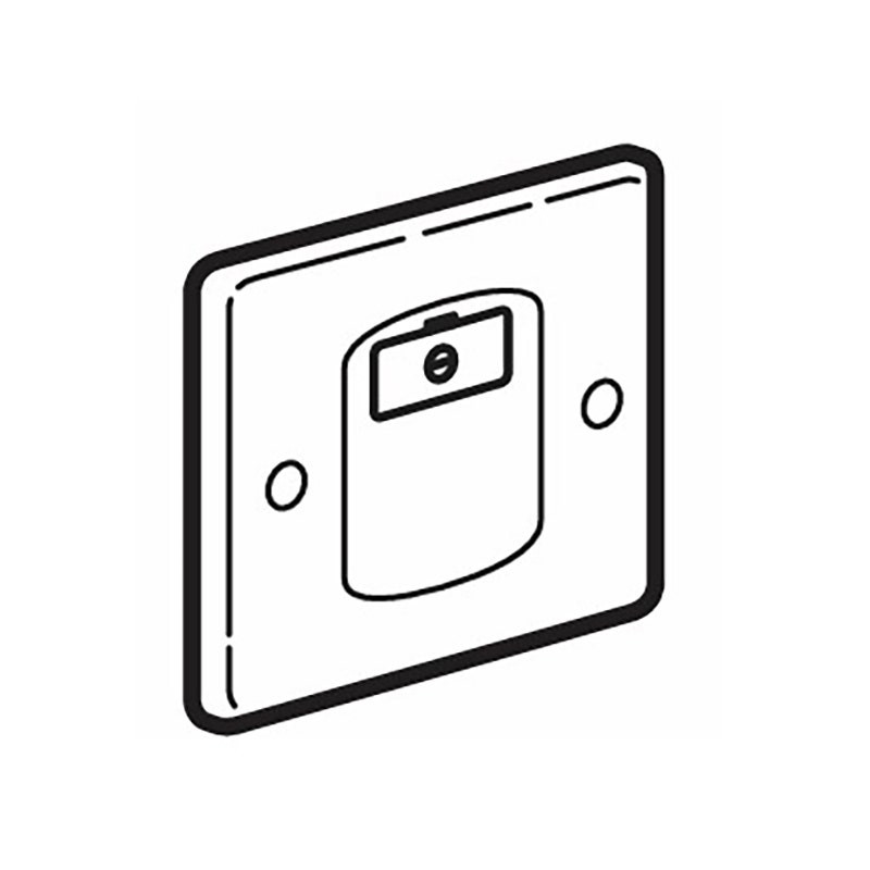 LEGRAND - Fused Connection Unit Synergy Authentic, Unswitched, 13A, 250V, without Cord Outlet, Brushed Stainless Steel