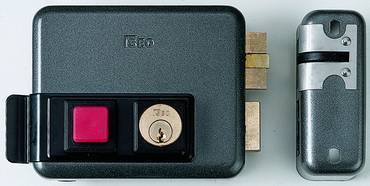 Electric Iron Door Lock | ISEO - 60 mm 2-Throws - RIGHT - Black-Gold-Red