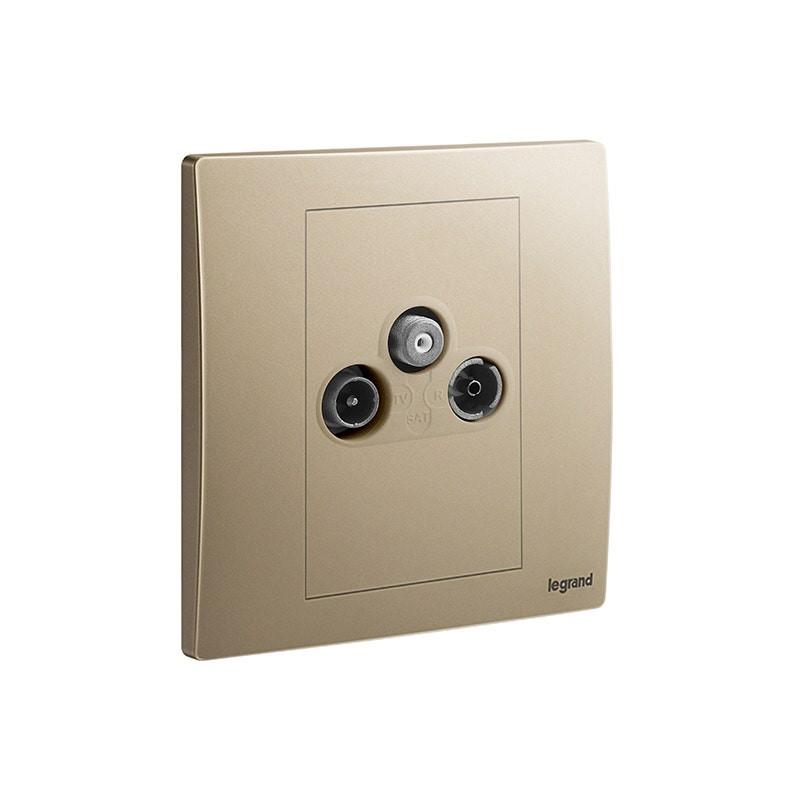 LEGRAND - TV-R-SAT Socket Outlet Mallia Senses, 1 Gang, Dark Bronze