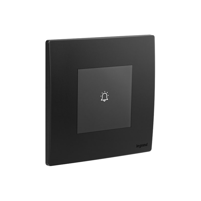 LEGRAND - Touch Bell Push Button Mallia Senses, 1 Gang, 6A, 240V, 200W, Matt Black
