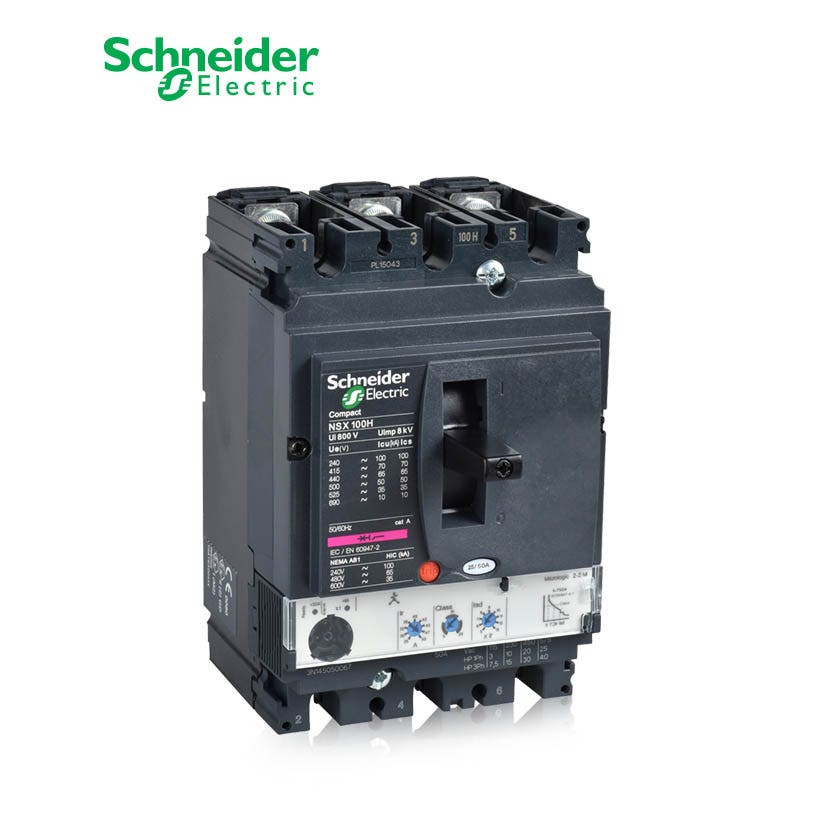 SCHNEIDER - MCCB Breaker, ComPact NSX250H, 3P 3d, 70kA at 415 VAC, MicroLogic 2.2 M Trip Unit 220A