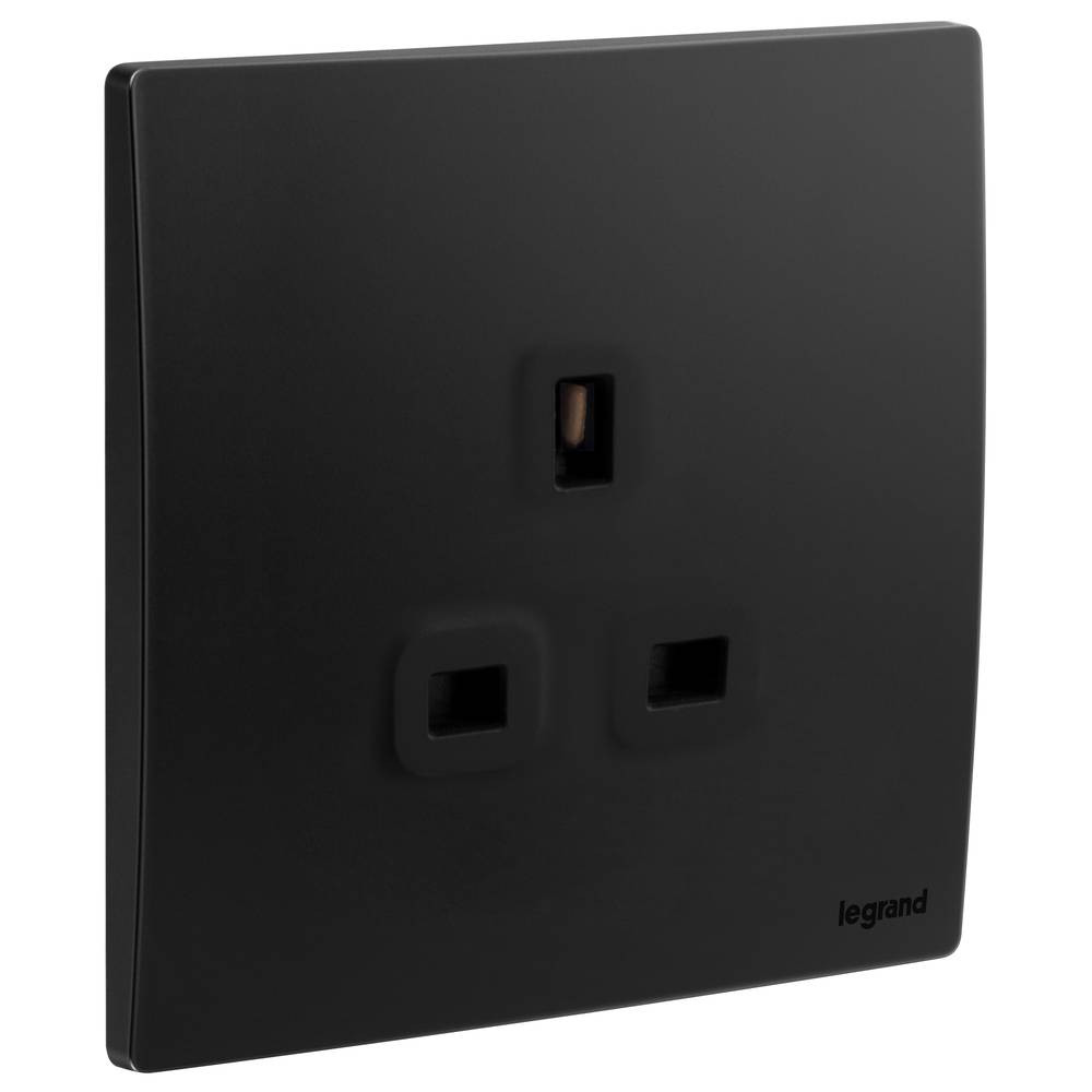 Legrand - Fish Mallia - 13 Amp - 250 Volt - British Specifications - Black