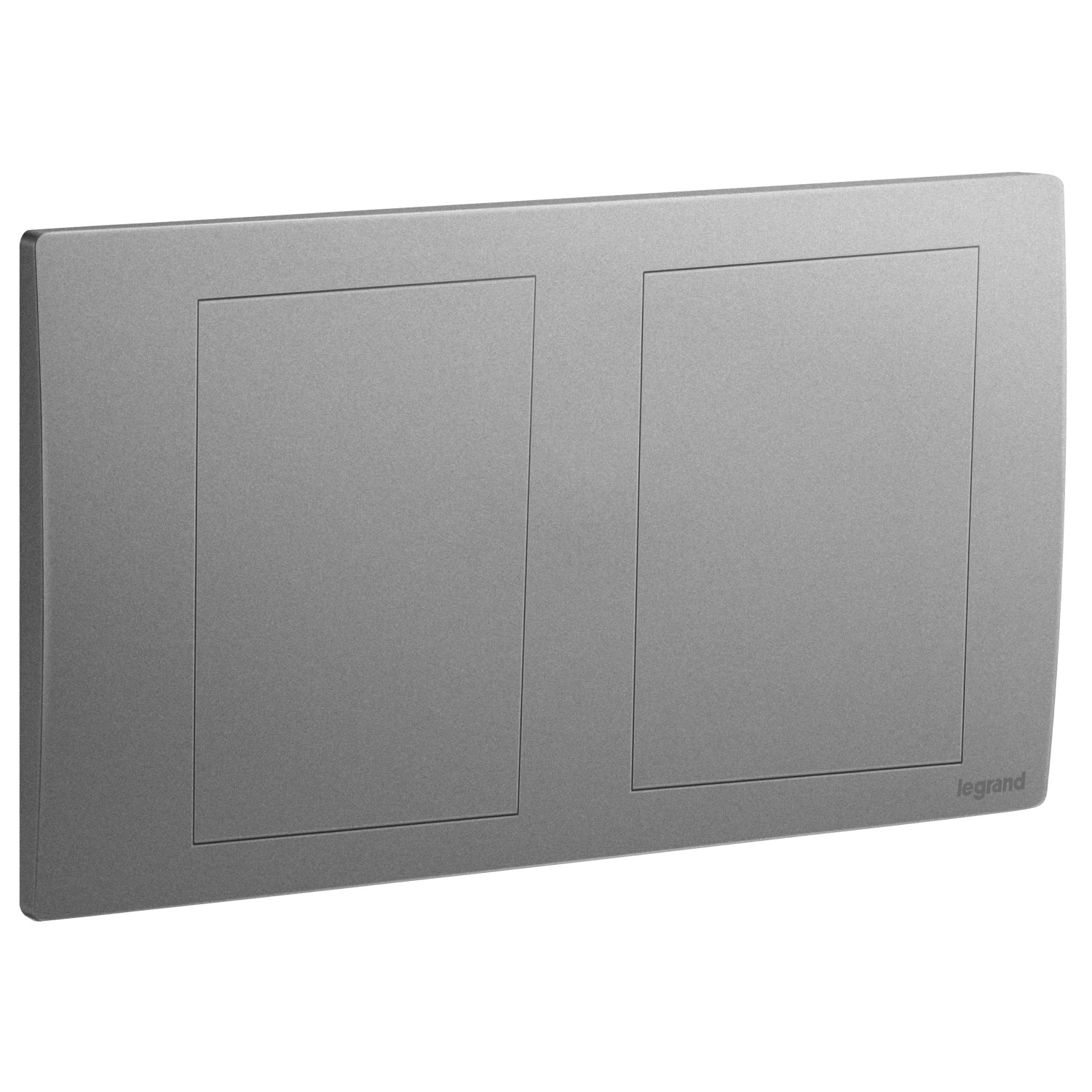 LEGRAND - Blanking Plate Mallia, 2 Gang, Dark Silver