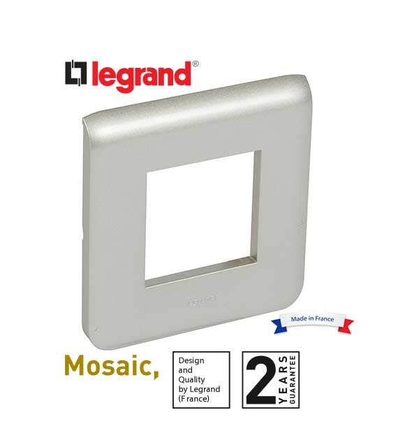 LEGRAND - Plate for 2 Modules 22.5 x 45 mm Titanium