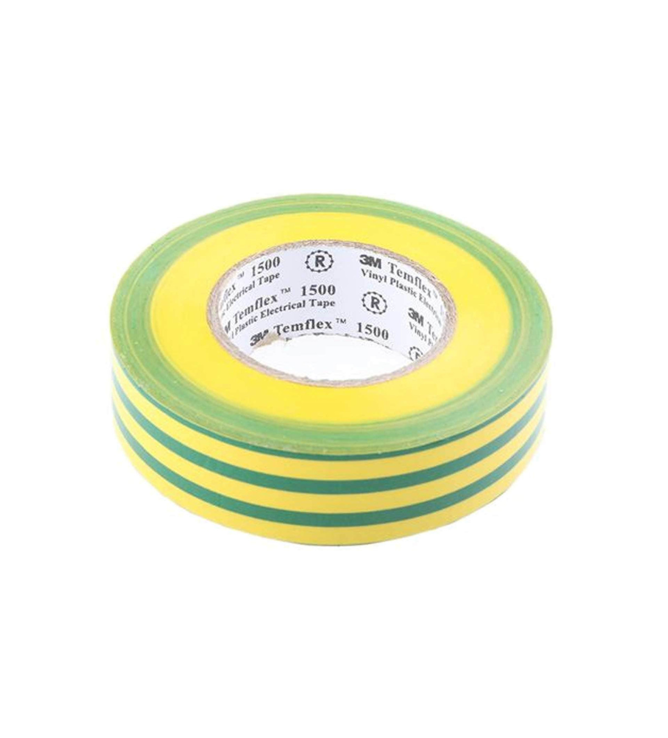 3M - Temflex 1500 Vinyl Electrical Tape, 3/4 Inch x 66 Feet, Green Yellow