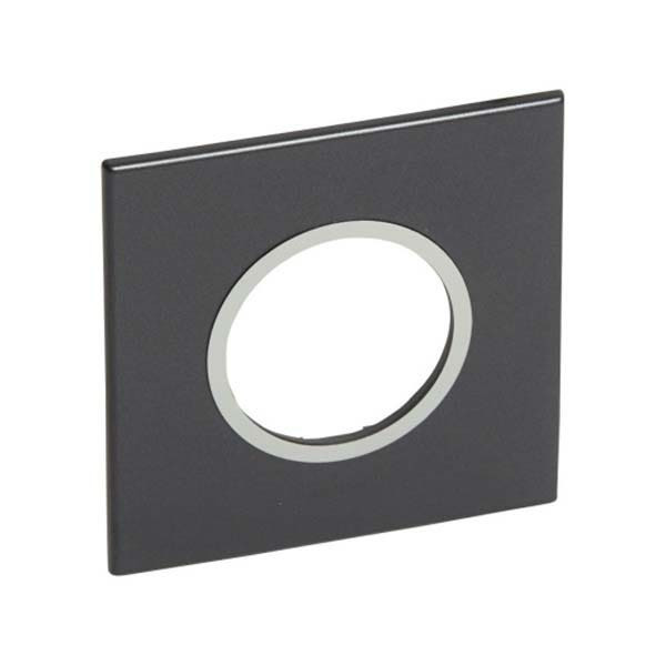 LEGRAND - Plate Arteor, French/German, 1 Gang, Round, 2 Modules, Graphite