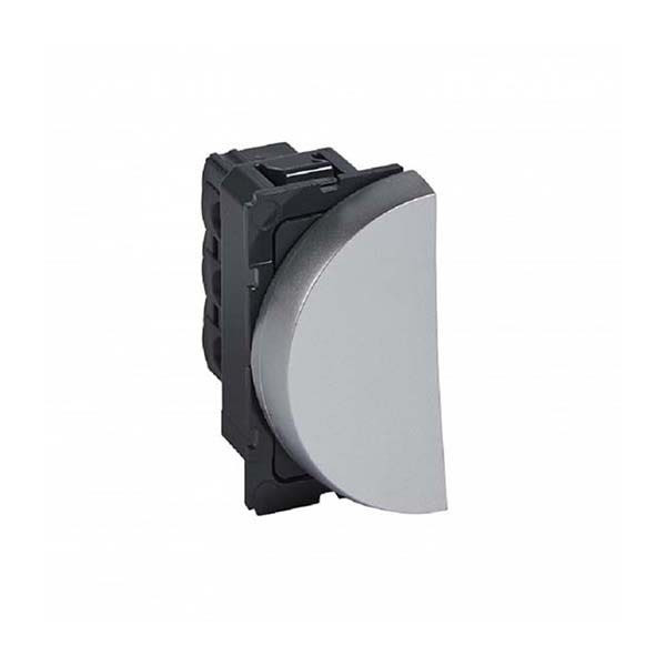 LEGRAND - 2-Way Switch Arteor, 10A, Round, 1 Left Module, Aluminium