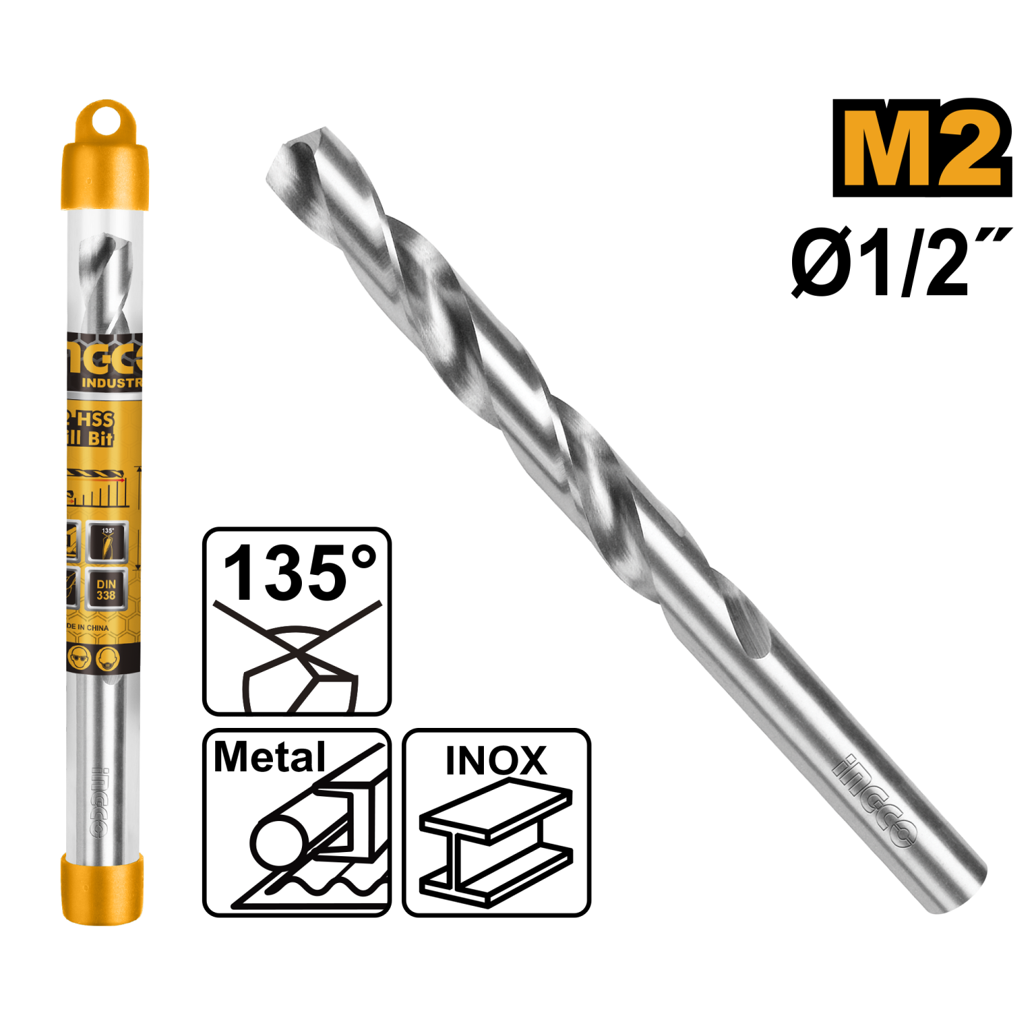 HSS steel drill bit 10 mm one pcs High-quality ريشة ثقب حديد هاى كواليتى10 ملى بالحبة