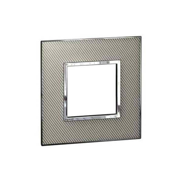 LEGRAND - Plate Arteor, BS, 1 Gang, Square, 2 Modules, Woven Metal