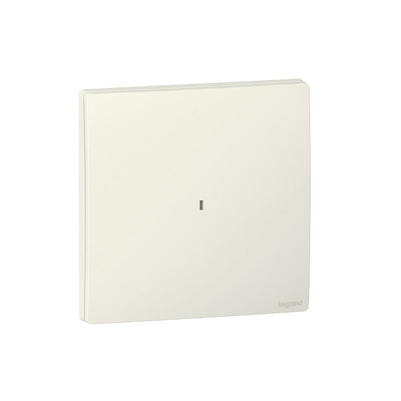 LEGRAND - Wired Light Switch Mallia Senses, 1 Gang without Neutral, Matt White