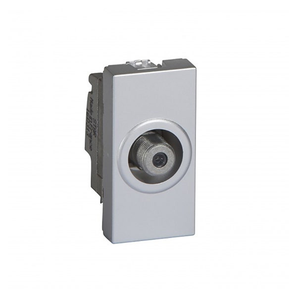 LEGRAND - TV Star Socket Arteor, Single, "F" Type, 1 Module, Aluminium