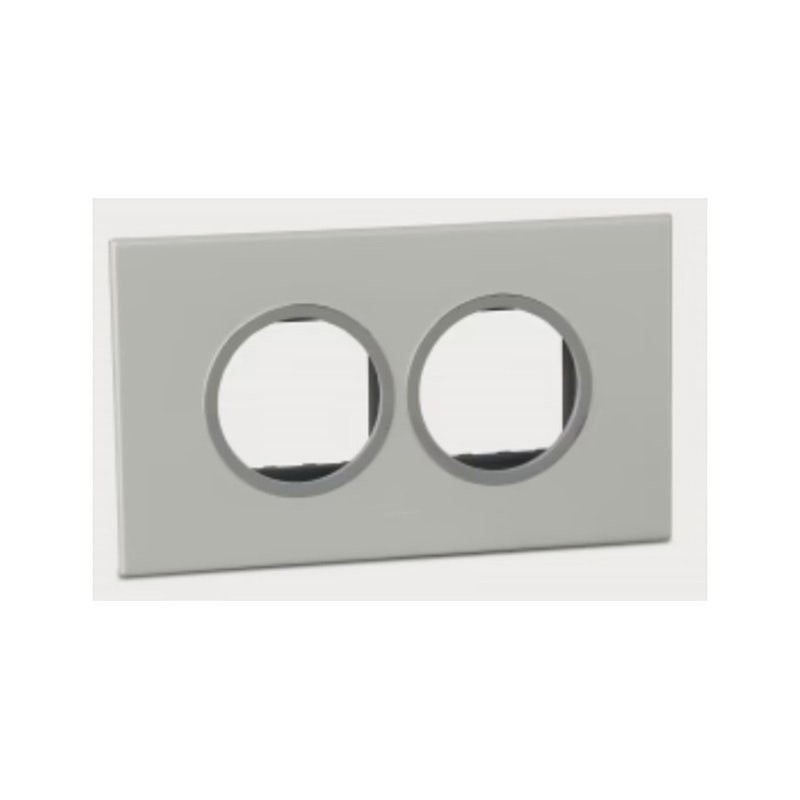 LEGRAND - Cover Plate with Frame Arteor, Indian , 4 Modules, Round, Pearl Aluminium