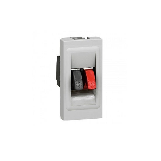 LEGRAND - Audio Socket Mosaic, Loudspeaker Socket, 4 mma² Terminal, 1 Module, Aluminum