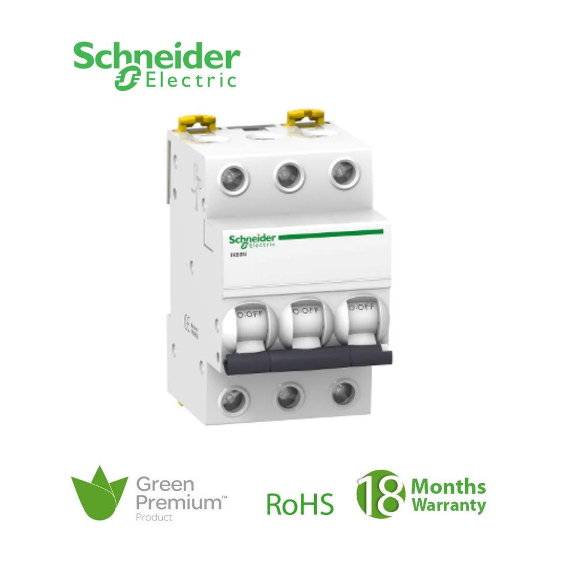 SCHNEIDER - MCB Breaker, Acti9 iK60N, 3P, 16A, C curve